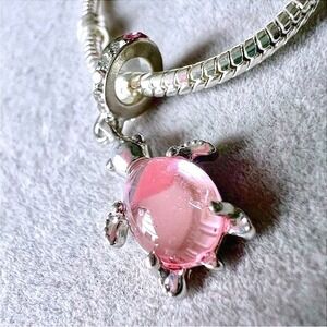 Pink Turtle Dangle Charm fits‎ PANDORA